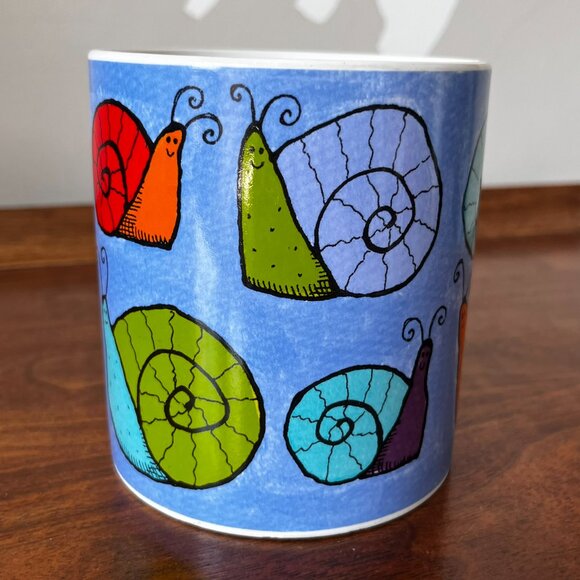 Ursula Dodge Glorious Snails Jumbo Mug 20 oz Signature Housewares Hard to Find - Picture 3 of 12